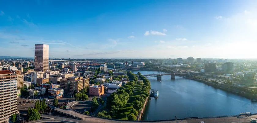 An image of Portland super imposed with the text "Portland"