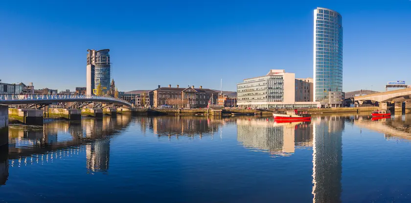 An image of Belfast super imposed with the text "Belfast"
