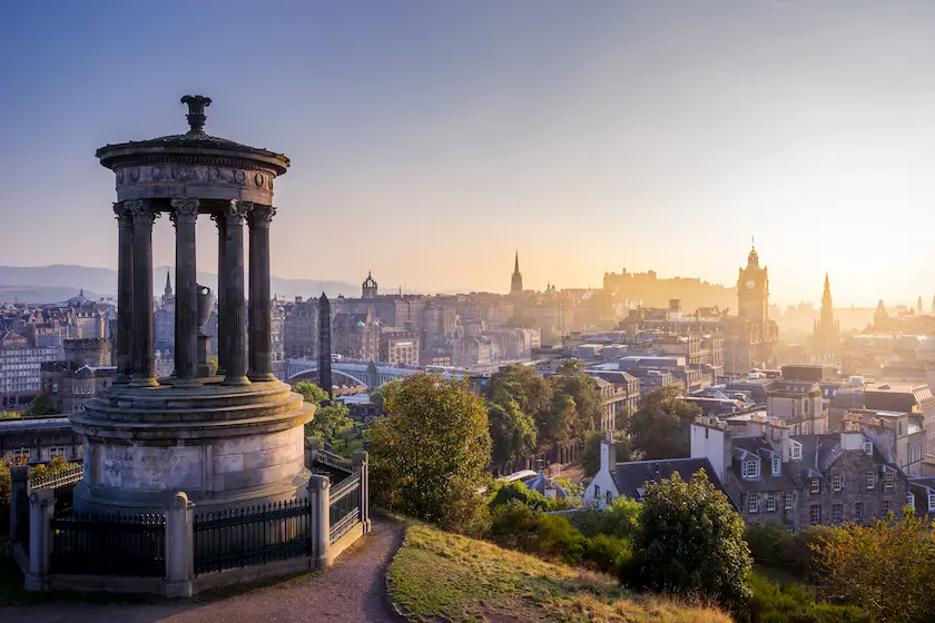 An image of Edinburgh super imposed with the text "Edinburgh"