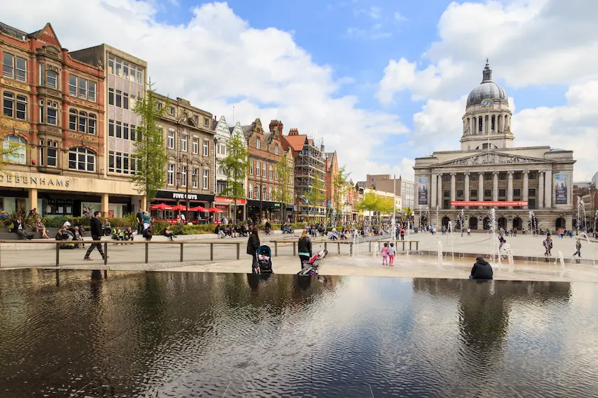An image of Nottingham super imposed with the text "Nottingham"